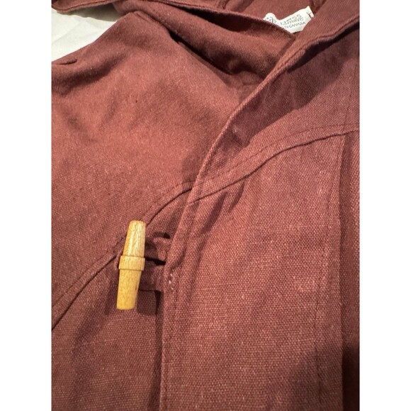 Vintage Y2K A-Wear-Ness Jacket S Brown Canvas Hooded Kimono Style Boho Canada - Picture 12 of 16